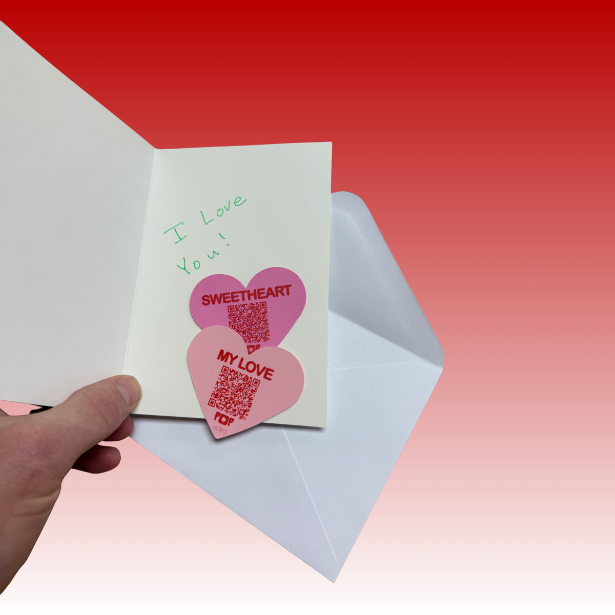 Pop Video Heart with QR code